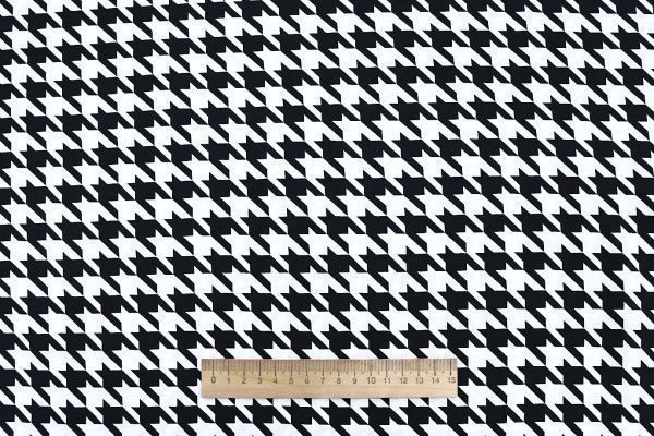 Штапель принт/гусиная лапка черно-белая 3861-PY/D#15/C#1