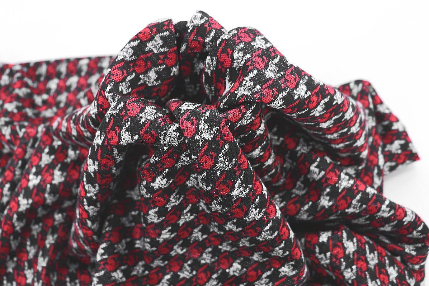 Трикотаж жаккард принт/красно-белый 3257-22-PY/D#14/C#1