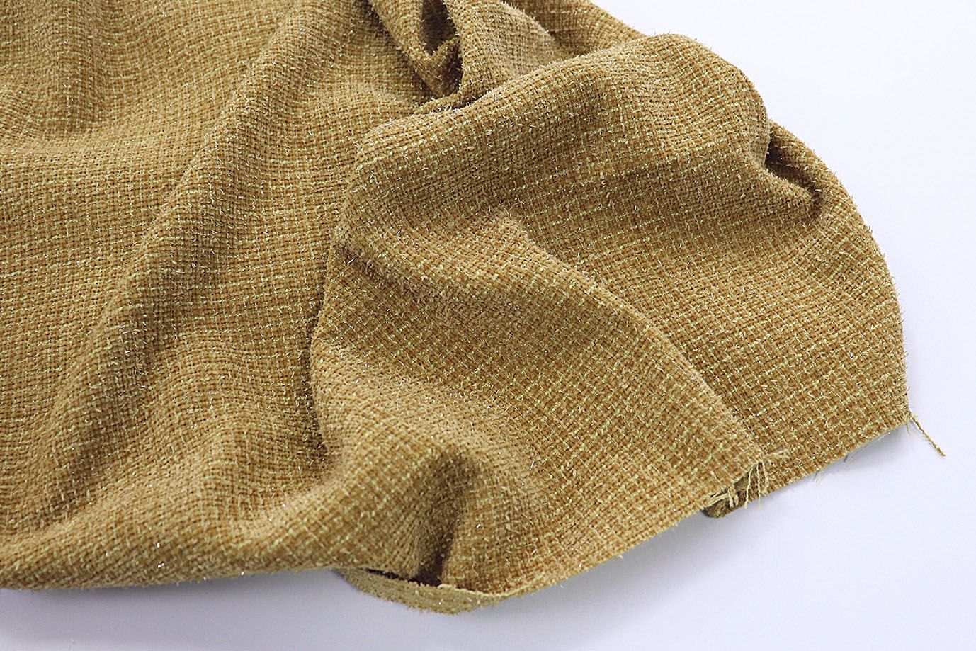 Костюмная ткань "Шанель" с люрексом/горчичный AP2303014040/D#1375-A1002/C#4