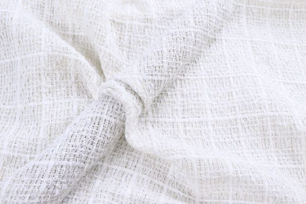 Костюмная ткань "Шанель" с люрексом/молочный 1422-PY/C#1