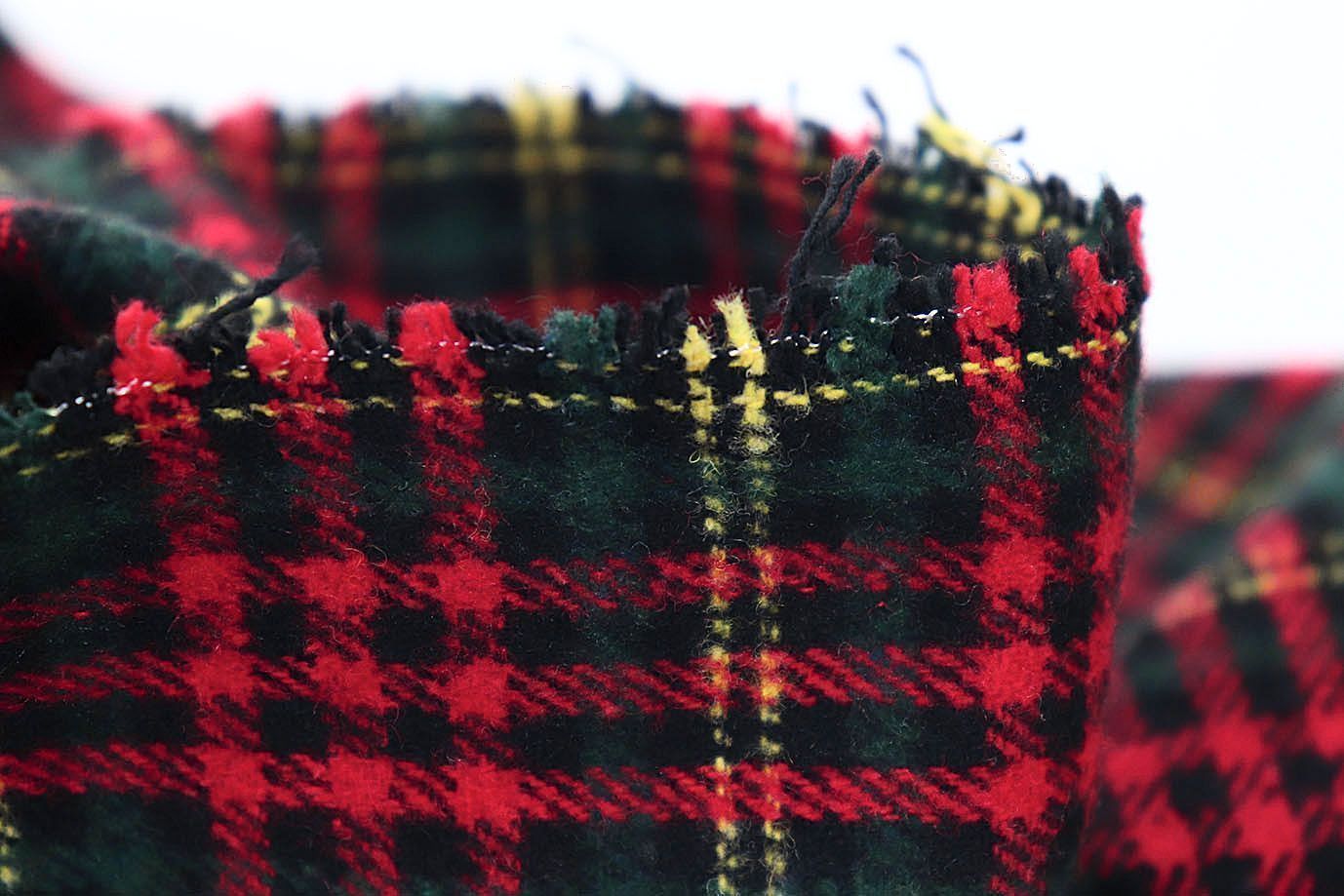 Пальтовая ткань принт/клетка красно-зелено-желтая 908-15528/C#2