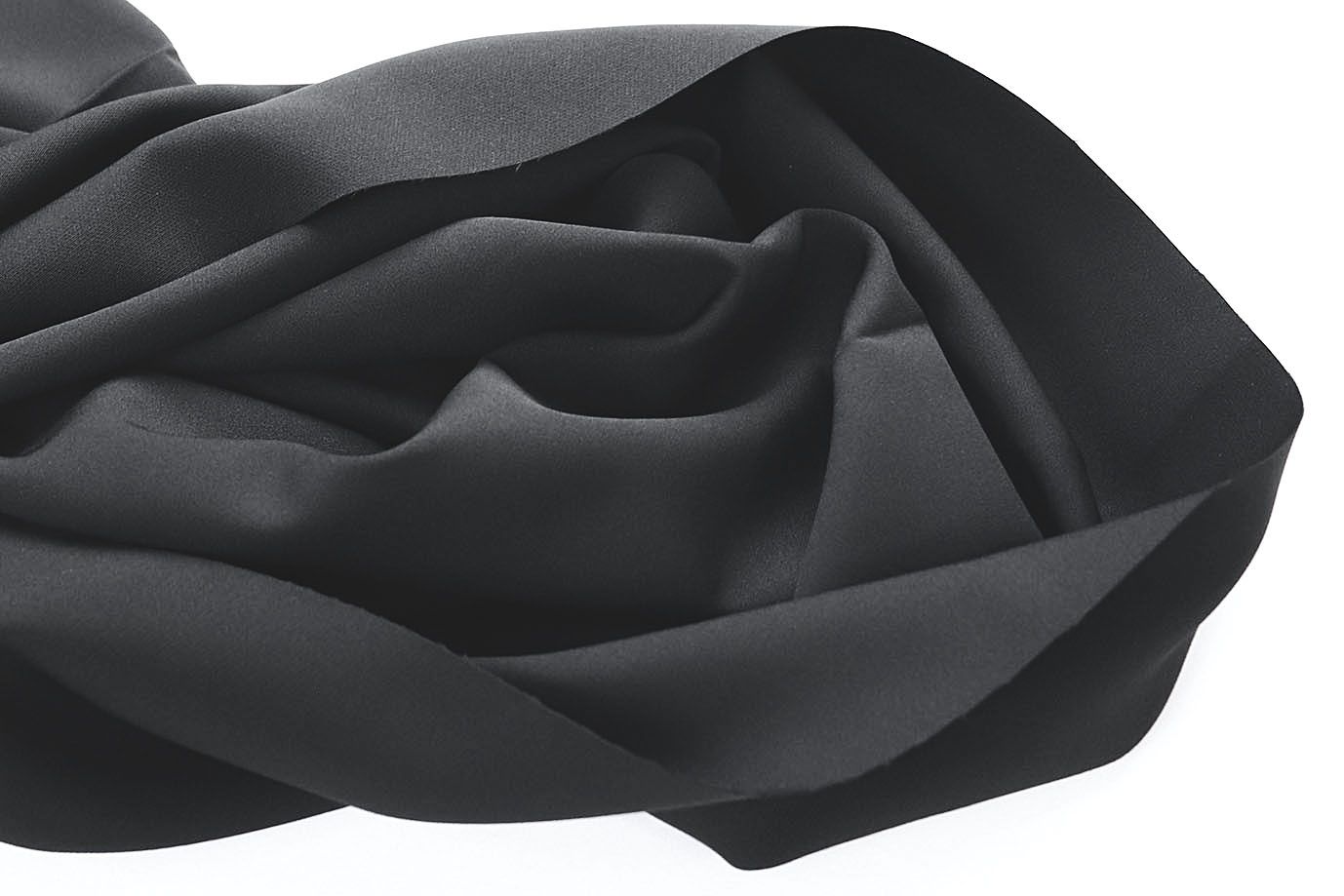 Костюмная ткань "Барби" стрейч/черный 4210-PY/C#3