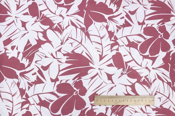 Лен N/R слаб принт/малиново-белый 3826-PY/D#3/C#2