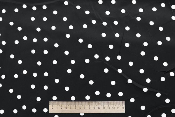 Шелк "Армани" принт/горох белый на черном 4272-PY/D#1/C#3