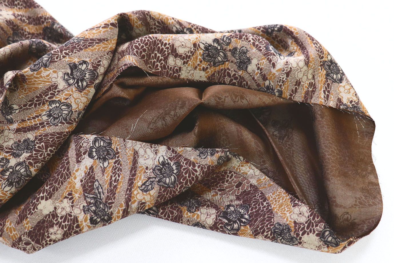 Сатин "Морокко" принт/серо-желтый на коричневом 3888-PY/D#4/C#1