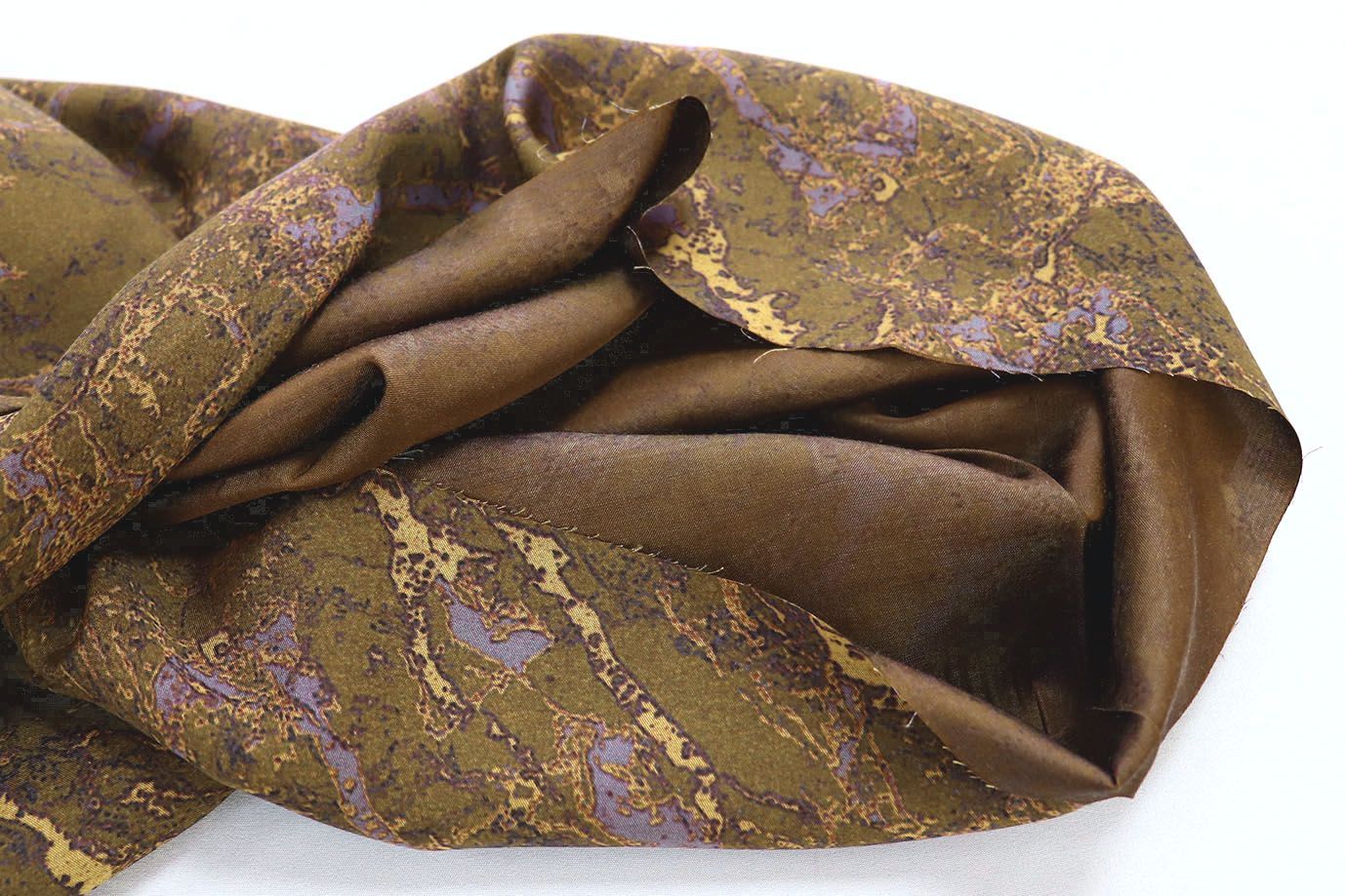 Сатин "Морокко" принт/желто-сиреневый на болотном 3888-PY/D#5/C#4