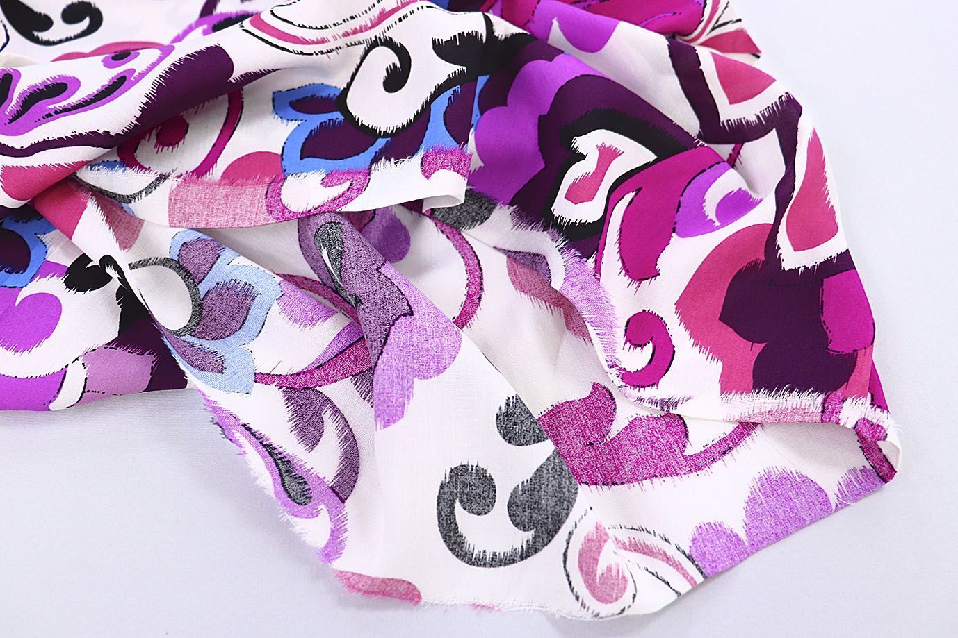 Штапель принт/сине-фиолетовый на белом 1382-PY/D#6/C#1