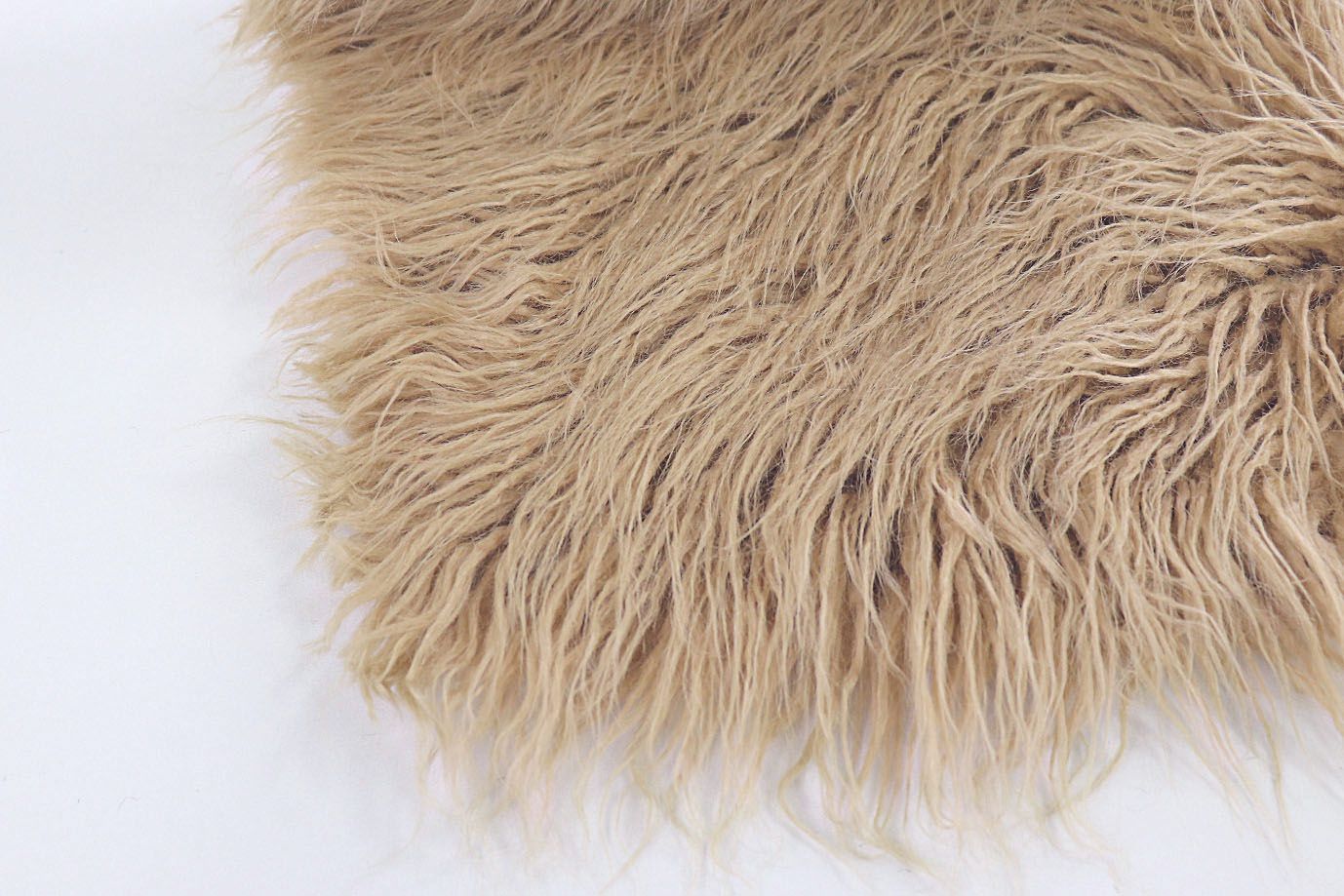 Искусственный мех "Лама"/бежевый 1538-240306/C#251382 Apricot (50209)