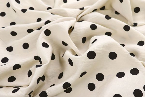 Купра принт/горох черный на светло-бежевом 4072-PY/D#1/C#1 (12342)