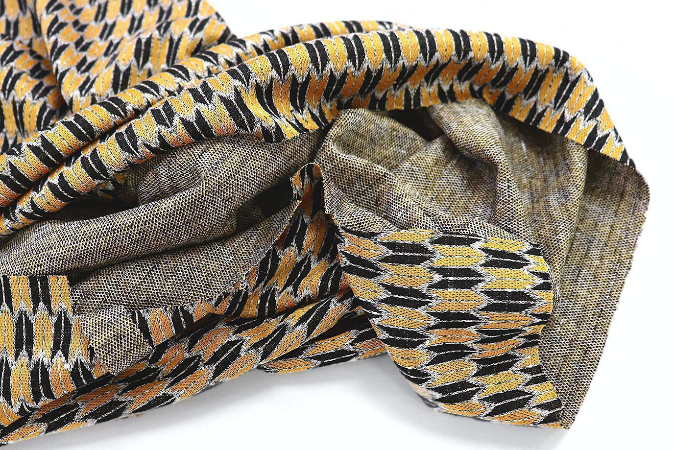 Трикотаж жаккард принт/желто-черный 3257-22-PY/D#15/C#1