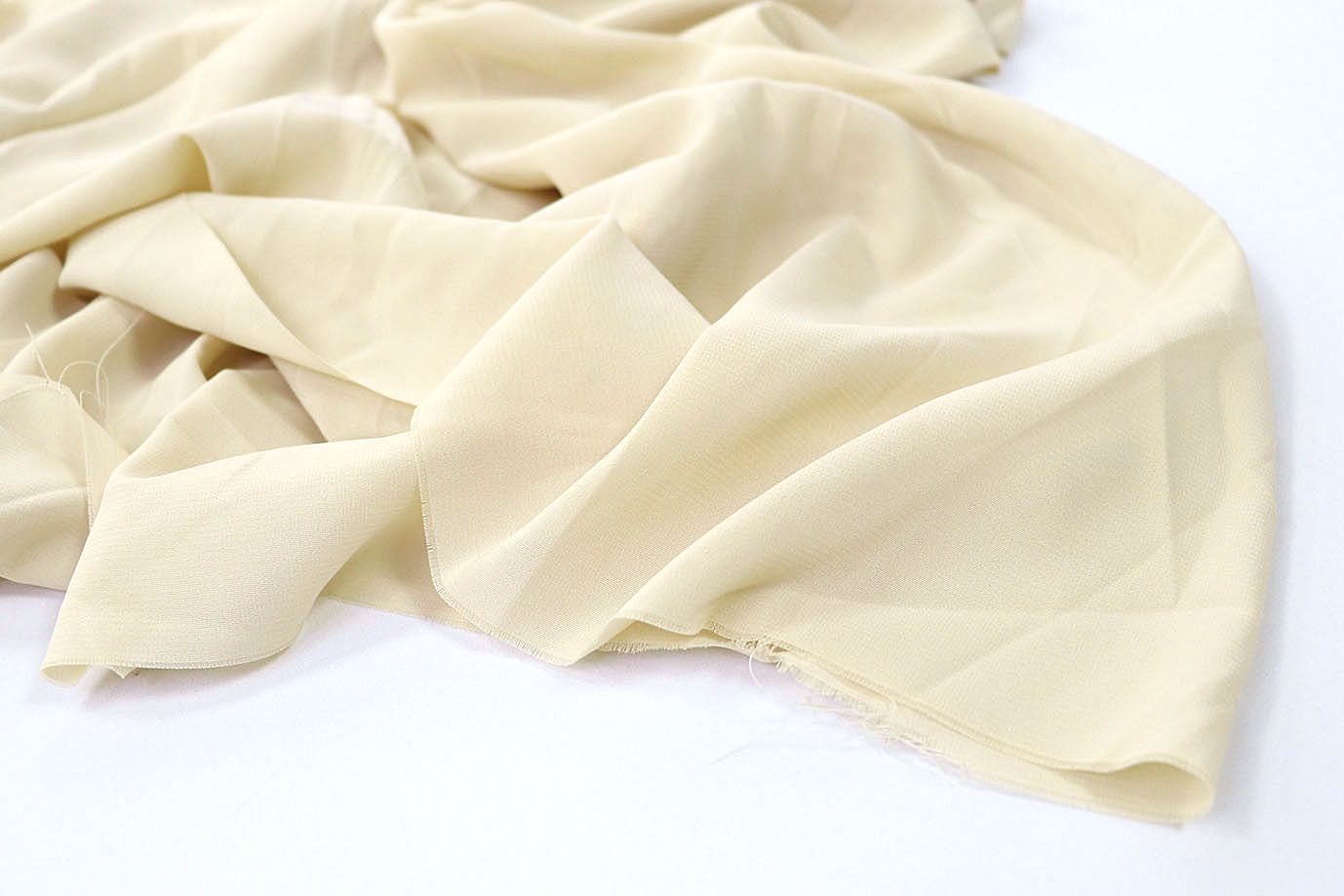 Шифон стрейч/сливочный 673-PG/C#1