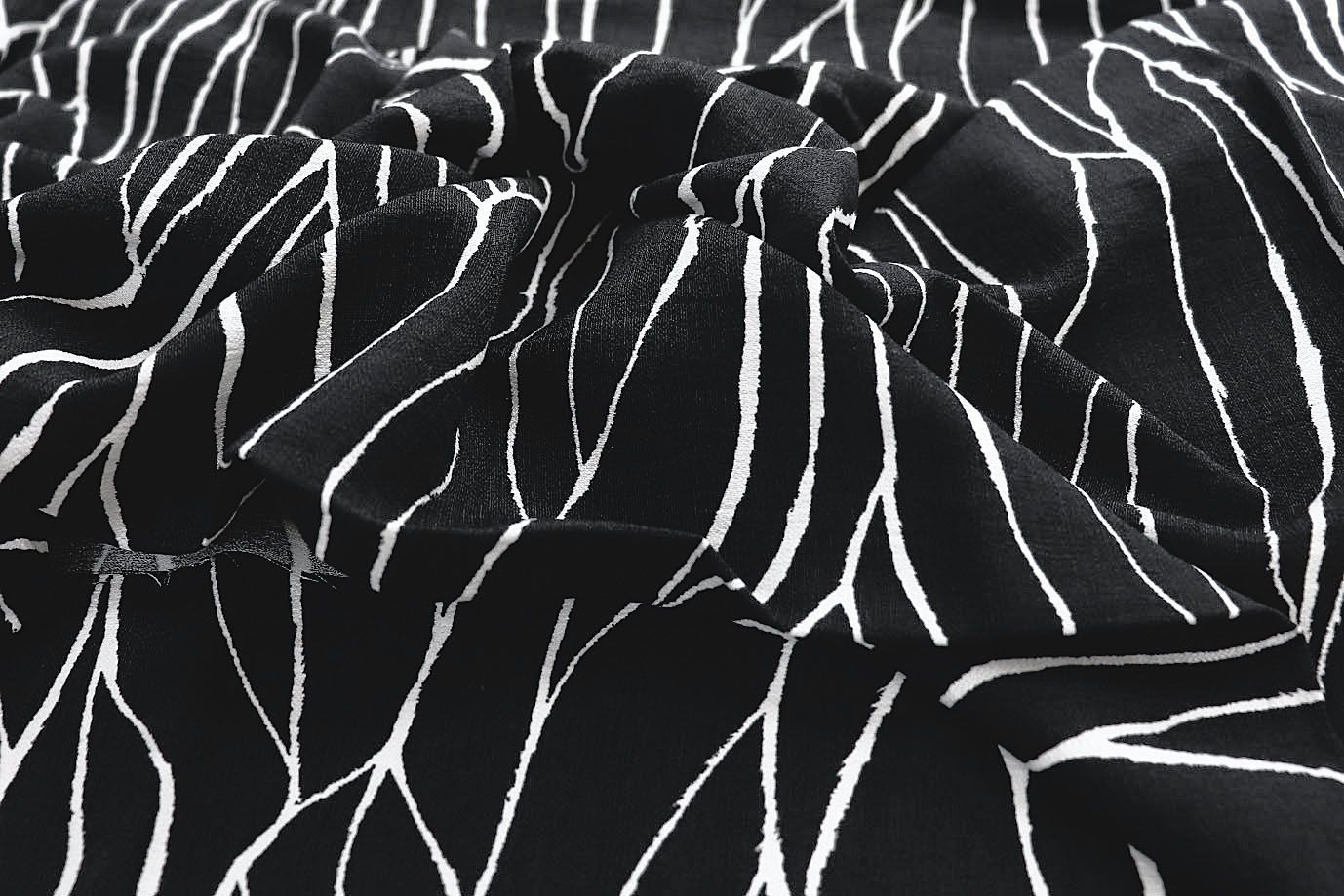 Лен БОХО принт/черно-белый 3851-PY/D#2/C#2