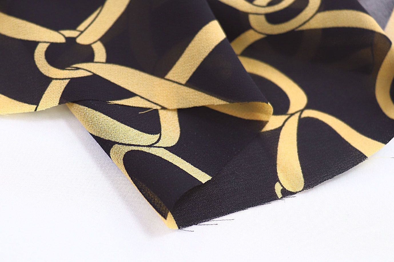 Шифон креп принт/черно-желтый 3640-PY/D#1/C#1 (11510)