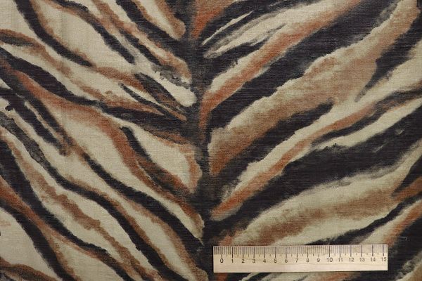 Органза принт/бежево-черный 3890-PY/D#1/C#1