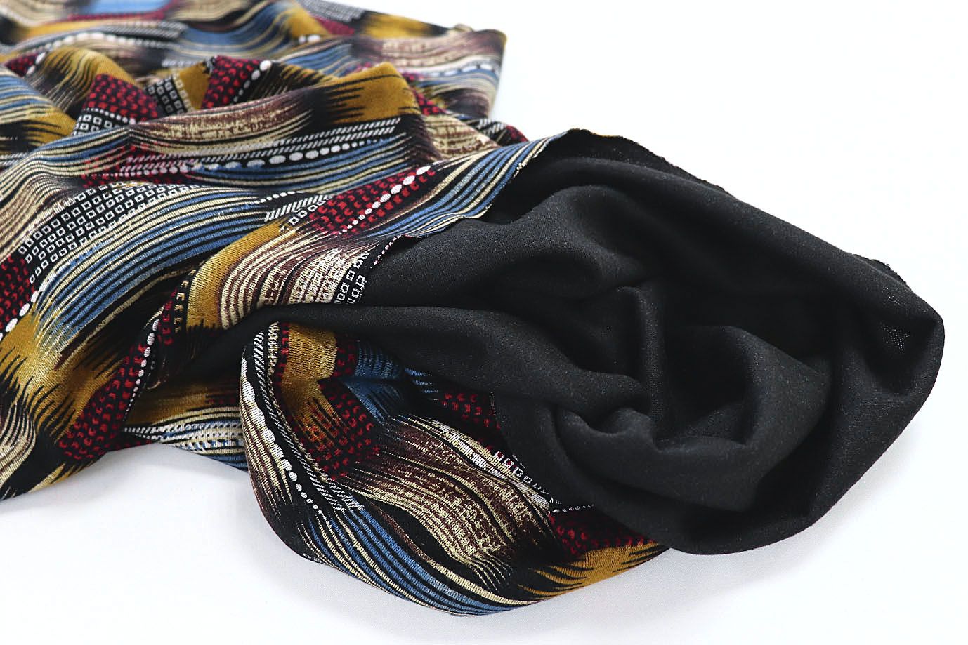 Трикотаж "Модал" принт/сине-красно-желтый 3602-PY/D#6/C#1