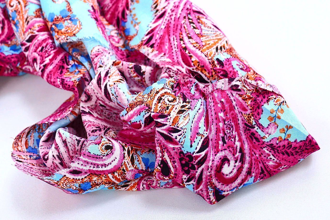 Штапель принт/розовый на голубом 1374-PY/D#47/C#1