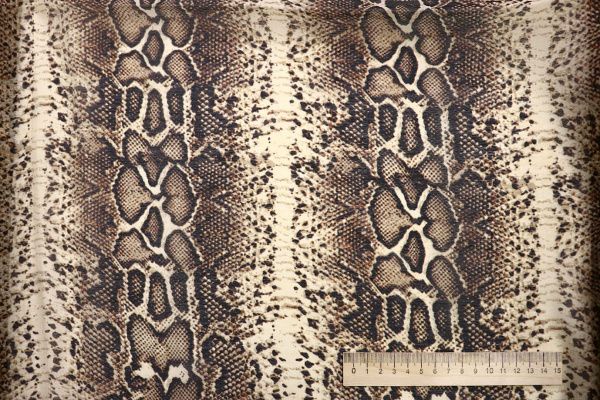 Органза принт/змея коричнево-бежевая 3890-PY/D#2/C#1 Органза принт/змея коричнево-бежевая 3890-PY/D#2/C#1