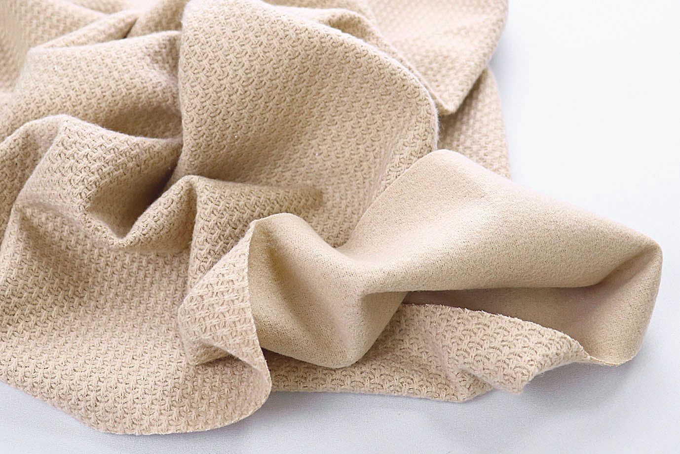 Пальтовый трикотаж "Вязка"/бежевый 3975-PY/C#3 (12124)