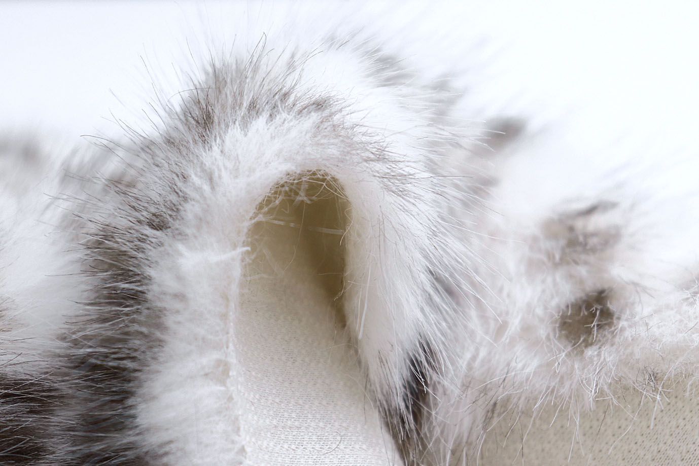 Искусственный мех "Рысь" принт/пятна бежевые на белом 1207-31804/C#Beige