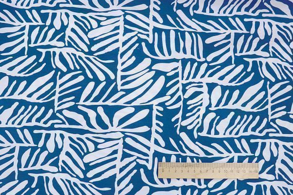 Лен N/R слаб принт/сине-белый 3826-PY/D#1/C#2