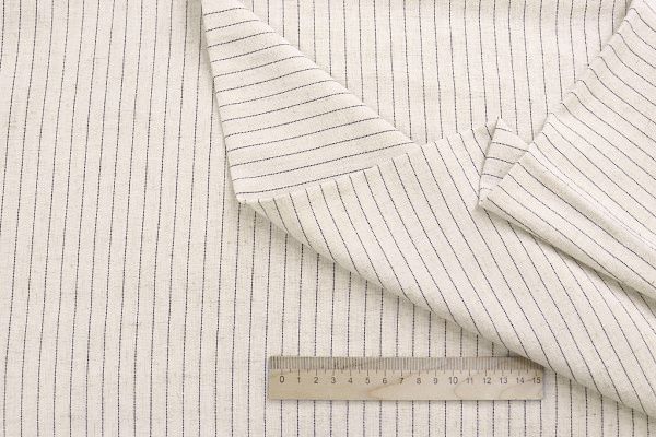 Лен принт/полоска черная на песочном 4155-PY/D#1/C#2