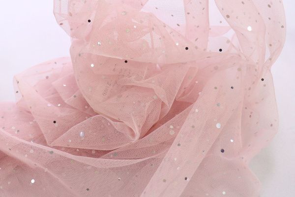 Сетка с пайетками/розовый SS-26264/D#1/C#4 (ярд)