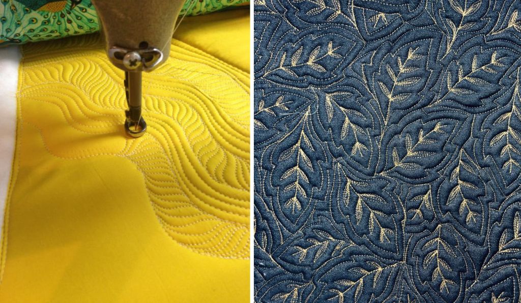 Разные узоры и техники стеганной ткани