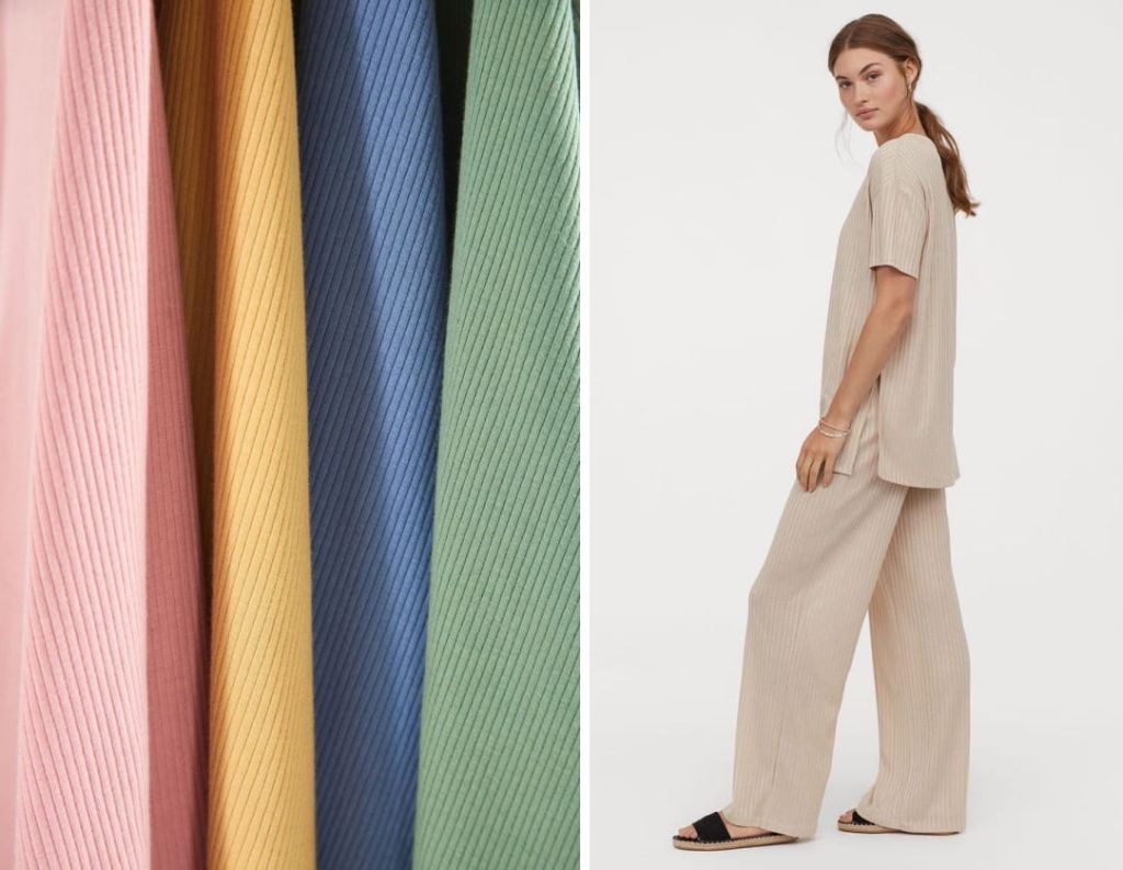 одежда из трикотажа рибана