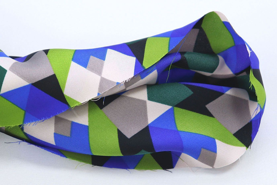 Сатин "Армани" принт/сине-зеленый 3588-PY/D#16/C#1