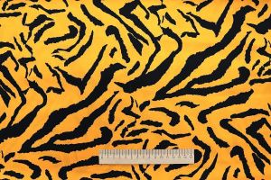 Блузочная ткань "SPH Прадо" принт/тигр черно-оранжевый 3463-PY/D#22/C#1
