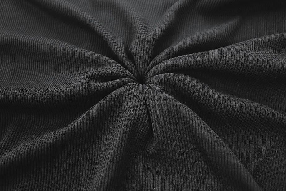 Трикотаж "Рибана"/черный 3509-PY/D#2*2RIB/C#Black