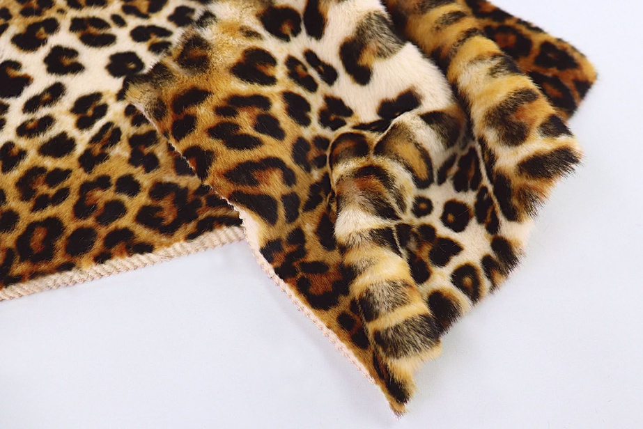 Искусственный мех "Леопард"/коричнево-рыжий AP2303014035/D#287-19-041/C#White Leopard