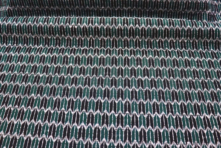Трикотаж жаккард принт/черно-зеленый 3257-22-PY/D#15/C#2