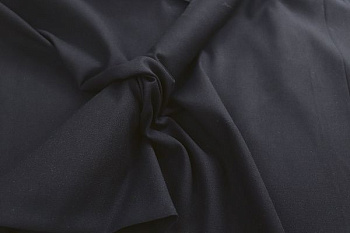 Штапель твил стрейч/черный 4255-PY/C#Black