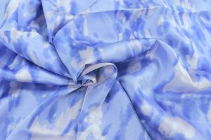 Блузочная ткань "Арина" креп принт/сине-серый 3614-PY/D#3/C#2