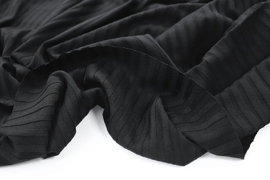 Трикотаж "Рибана"/черный 3509-PY/D#10*7RIB/C#Black