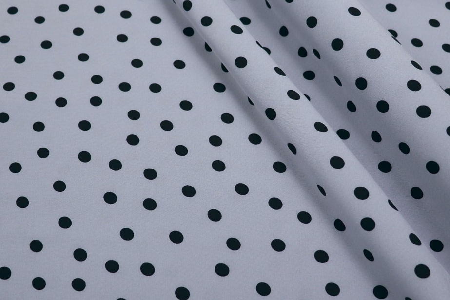Супер софт принт/горох черный на светло-сером 2997-PY/D#1/C#8