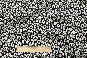 Блузочная ткань "SPH" принт/леопард черно-молочный 3386-PY/D#9771-372/C#2