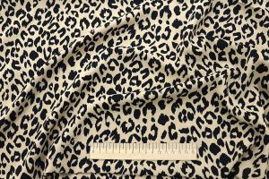 Блузочная ткань "SPH" принт/леопард черно-бежевый 3386-PY/D#9771-372/C#3