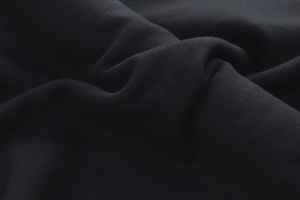 Трикотаж футер 3х нитка с петлей/черный 0363/D#петля/C#черный 19-4305TPX