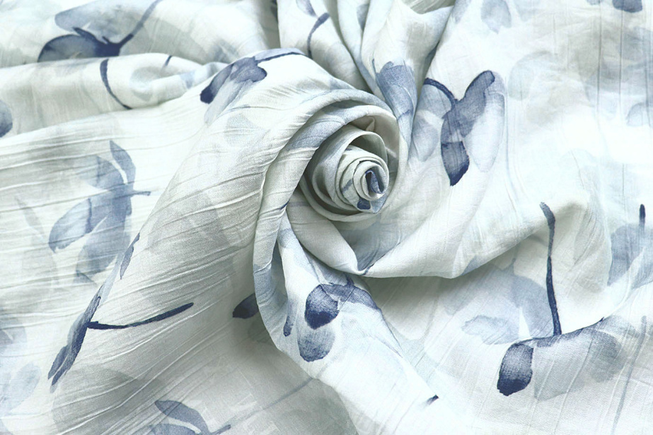 Лен "Медея" принт/цветы сизые на молочном 4239-PY/D#6/C#1 (12521)