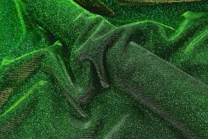 Трикотаж с люрексом на интерлоке/ярко-зеленый 1253-PY/C#31