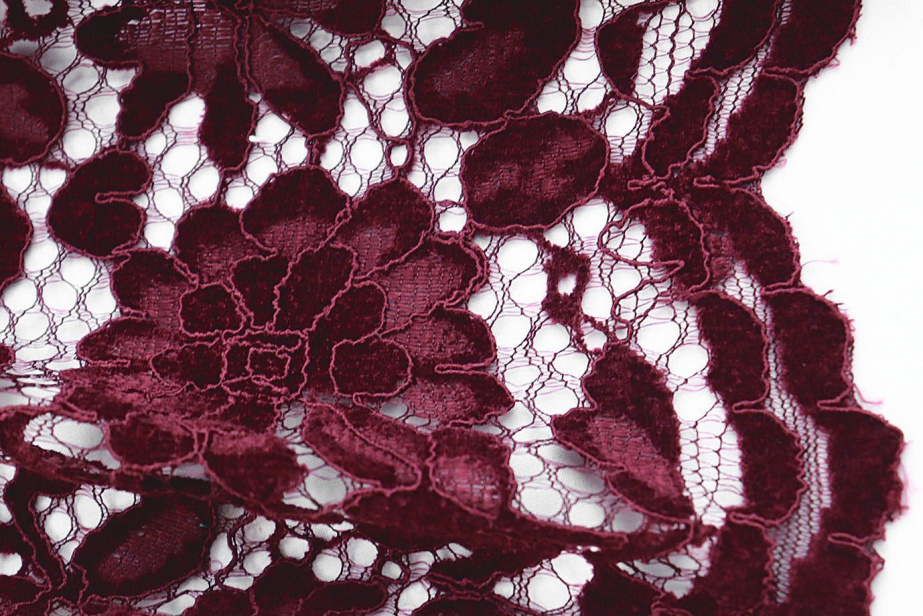 Гипюр "Бархатный"/бордовый 1478-PY/C#3 Maroon