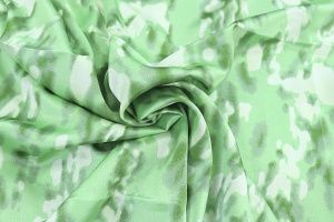 Блузочная ткань "Арина" креп принт/зелено-молочный 3614-PY/D#3/C#3