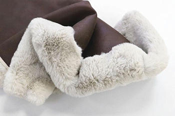 Дубляж мех "Кролик"/коричневый PRS-30007Z/C#G.WHT/Brown