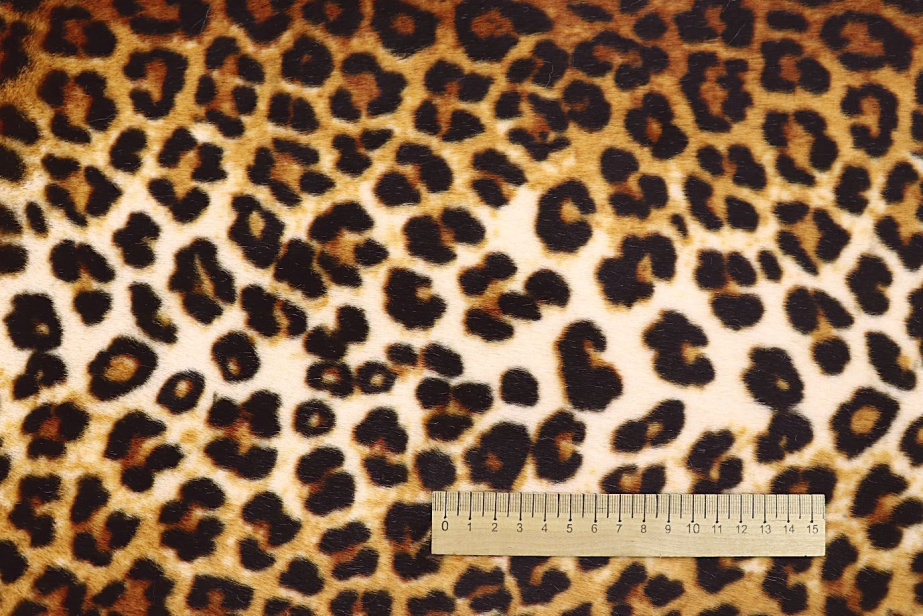 Искусственный мех "Леопард"/коричнево-рыжий AP2303014035/D#287-19-041/C#White Leopard