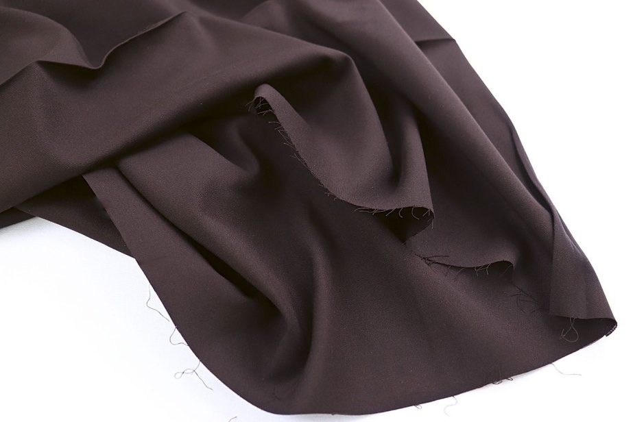 Штапель твил стрейч/коричневый 4220-PY/C#Brown