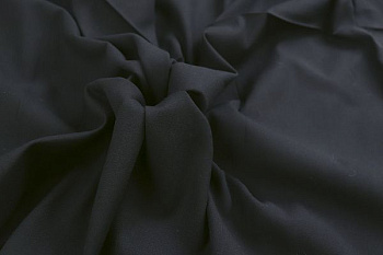 Штапель твил стрейч/черный 4220-PY/C#Black