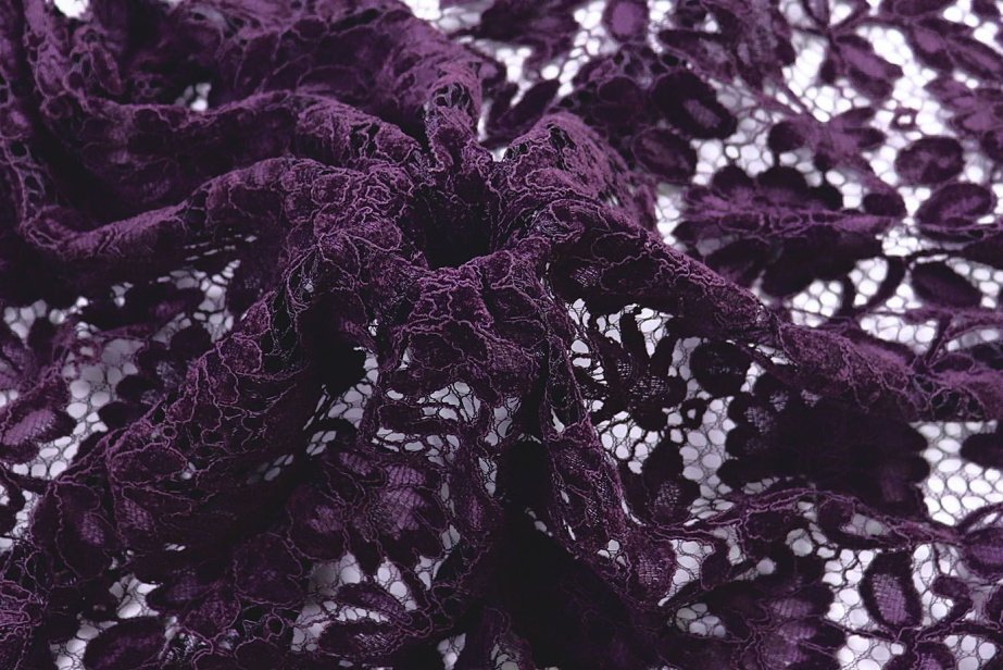 Гипюр "Бархатный"/темно-фиолетовый 1478-PY/C#6 Dark Purple
