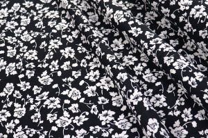 Супер софт принт/цветы белые на черном 3185-PY/D#9750-329/C#6 (EU4262)